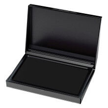 1 Ink Pad Black - Hand Stamp Pad for Daily Use at Home and Office, Durable Plastic Cover, Water-Based Ink, Size 10 x 7.5 cm, Ideal for Hand Stamping