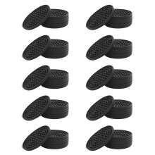 Black Round Silicone Rubber Drink Coasters (Set of 60) Non-Slip Perfect for Homes & Bars