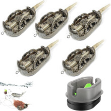 Carp Fishing Feeders Method Feeder with Fishing Weights 20g-60g Quick Release Mould Inline Method Feeders Mark Tackle for Feeder Bait Carp Fishing Pe