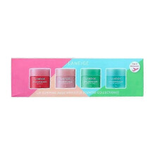 (C) 4-Piece Hydrating Lip Balm Set for Dry Sensitive Lips Lightweight Non-Sticky Formula