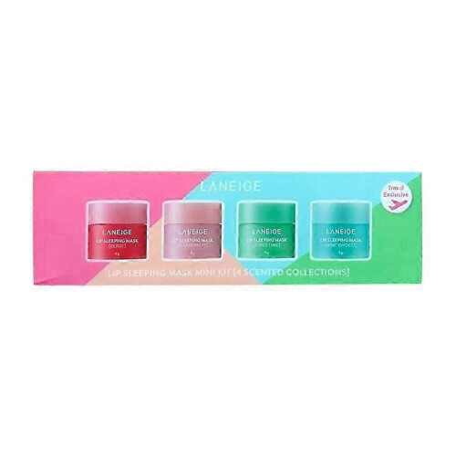 (C) 4-Piece Hydrating Lip Balm Set for Dry Sensitive Lips Lightweight Non-Sticky Formula
