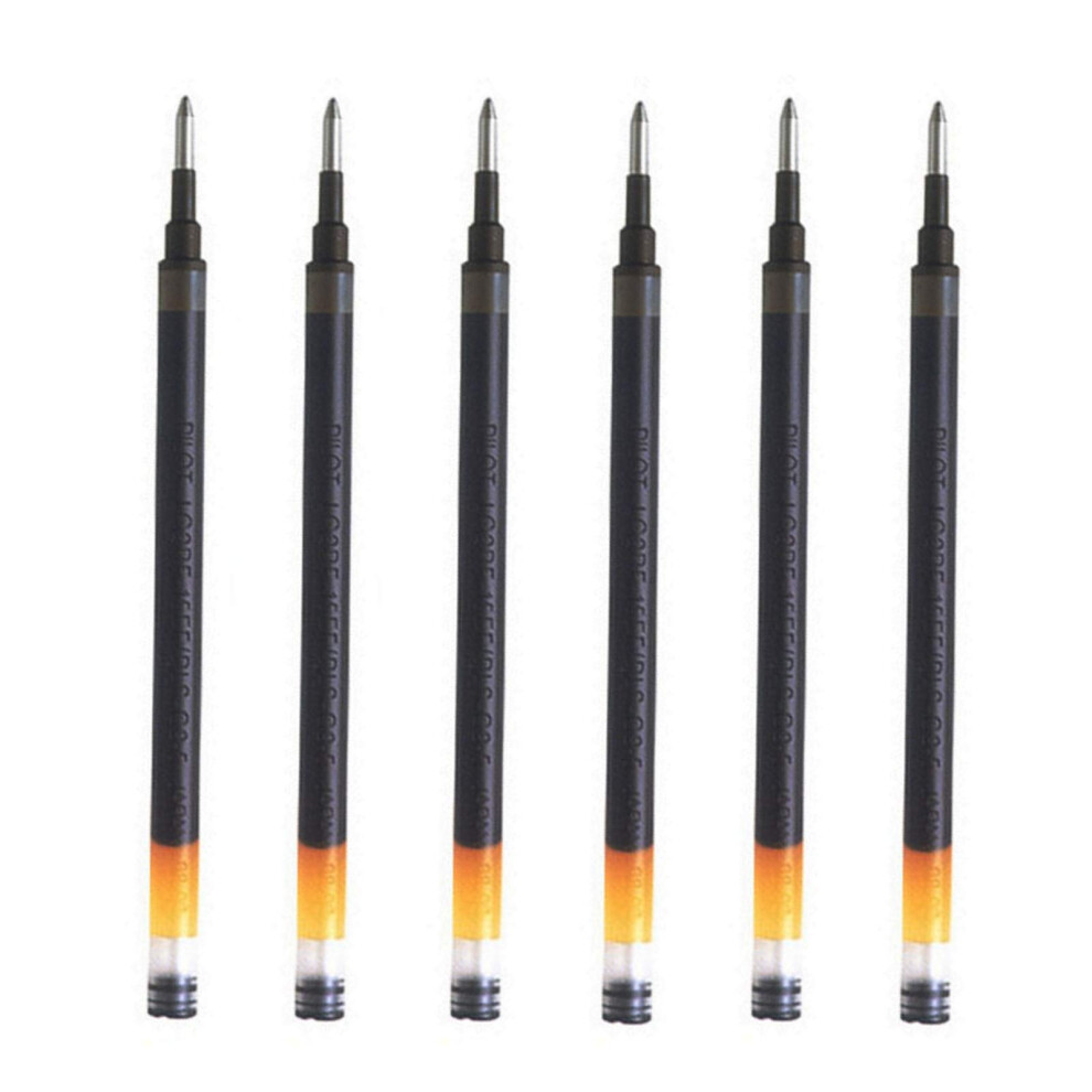 Pilot Pen G207 Gel Ink Refill Spare For G2, Alphagel, G23, G2ex, Gel-X, Begreen G-Knock, Execugel & B2p Ballpoint Pens Bls-G2-7 (Pack Of 6) Black