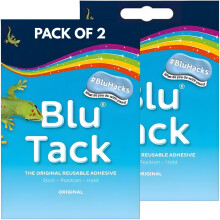 High Vibrant 2x Bostik Blu Tack Original Reusable Adhesive Pack Home Office DIY Use BluHacks Smart Adhesives Alternative to Pins & Tape 60g