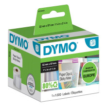 DYMO Authentic LabelWriter Multi-Purpose Labels | 57 mm x 32 mm | Self-Adhesive | Roll of 1000 Easy-Peel Labels for LabelWriter Label Makers | Made i