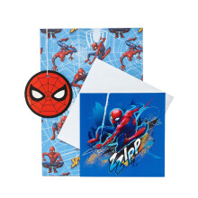 UK Greetings | Marvel Gift Wrap Multipack For Him/Boy | Gift Wrapping Set | Birthdays/Weddings/Father's Day | Spider-Man Design | Gift Wrap, Card & T