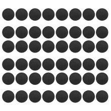 Silicone Black Drink Coasters Set of 48 Non-Slip Round Soft Sleek and Durable Easy to Clean Black