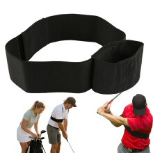 TRS Slider Golf Training Aid - Adjustable Golf Swing Correcting Arm Band for Connection & Stability - Premium Nylon Elastic Swing Trainer for Beginne