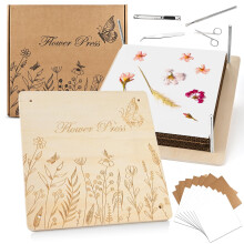 GOLDGE Extra Large Flower Press for Adults - 27.5 x 27.5cm 10 Layers Wooden Flower Pressing Kit with Storage Bag, Gifts for DIY Arts and Crafts Lover