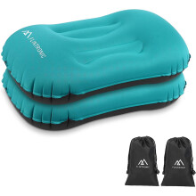 Flintronic 2Pack Inflatable Camping Pillows for Neck & Lumbar Support - Ultralight Beach Pillow With Storage Bags, Blow Up Ergonomic Air Pillow for T