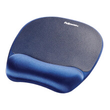 Fellowes Everyday Mousepad with Wrist Support - Ergonomic Mousepad for Computer Laptop - Blue