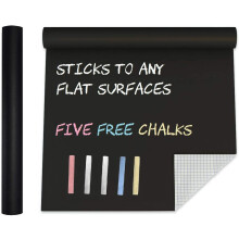 Blackboard Chalk-Board Chalkboard Adhesive - 44 x 200cm Black Chalk Sticker Blackboard Paper for Home Kitchen Outdoor Office School Walls Menu