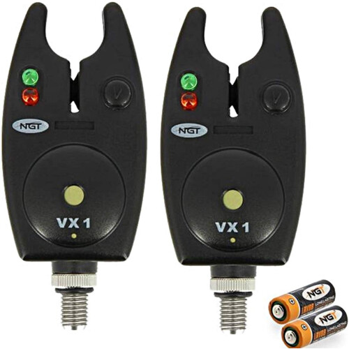 NGT 2 NGT VX1 Bite Alarms & Batteries