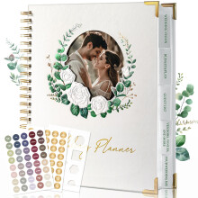 Wedding Planner Book and Organiser for UK Weddings: Interchangeable Photo Cover - Engagement & Wedding Gifts for Couples With Checklists, Budget Trac