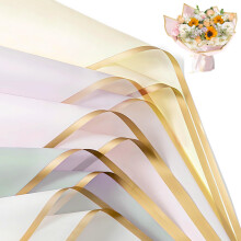 Flower Bouquet Wrapping Paper, 20 Sheets Flower Floral Wrap Packaging Paper for Bouquets Wedding Birthdays Party 5 Colors