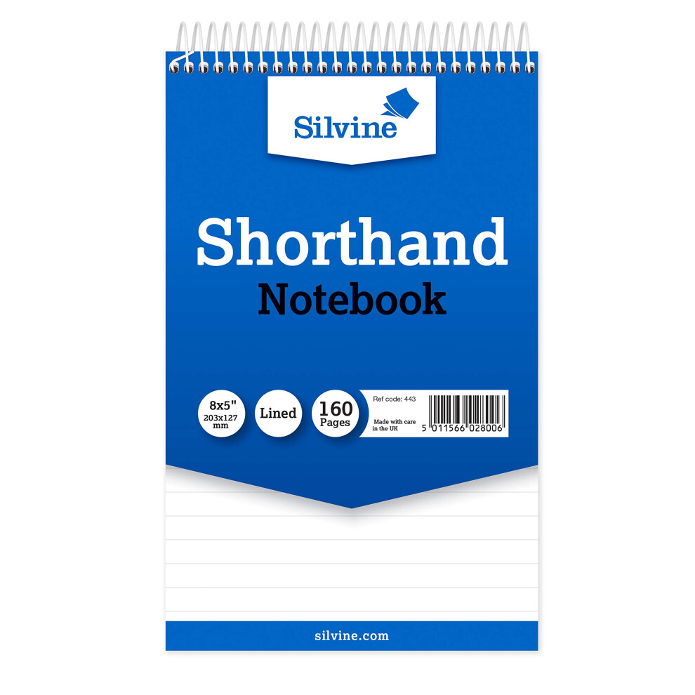 Photos - Other Office Equipment Silvine Spiral Office Reporters Notebook, 160 pages 80 sheets 127x203mm [Pack 10]
