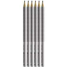 Faber-Castell Grip 2001 HB Pencils - Pack of 6, 117697