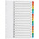 Q-Connect Index A4 Multi-Punched 1-15 Reinforced Multi-Colour Numbered Tabs KF01520 1