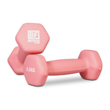 Bestfor Pair of 0.5kg Hex Anti Roll Non Slip Neoprene Dumbbell