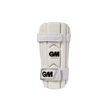 GM | Cricket | Forearm Guard | Original | Towelling Backed Comfort Foam Dual Layered High-Density Foam | Soft Elasticated Straps | White | Adult Ambi