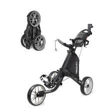 Caddytek CaddyLite EZ Version 8 3 Wheel Golf Push Cart - Foldable Collapsible Lightweight Pushcart with Foot Brake - Easy to Open & Close, dark grey,