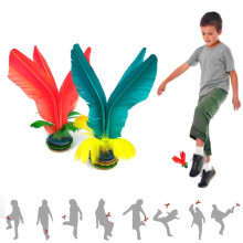 Jastown Kick Shuttlecock,Chinese Jianzi,foot Shuttlecock,Feather Football assembled,Colorful Feather Kicking Shuttlecock for Foot Exercise Sports Gam