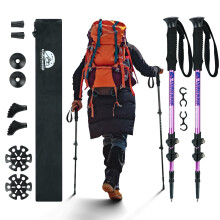Underwood-Aggregator Walking Poles - 2 Pack Collapsible Hiking Poles for Women and Men, Ultralight Telescopic Backpacking Walking Stick, Adjustable T