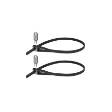 Hiplok Z LOK Bike Lock/Bike Helmet Lock x 2 (Twin Pack) - Black. Lightweight Zip Tie, Steel Core, 400mm Area. Ideal Bicycle Lock & Helmet Lock