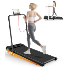 HomeFitnessCode Folding Treadmill with Incline, 2.5HP Walking Pad Under Desk Treadmill for Home, Electric Motorised with LED Display & Remote, Adjust