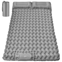 FORRINX Sleeping Pad Double Ultralight Inflatable Camping Mat 200x130 cm Self Inflating Camping Mattress Portable Air Bed Waterproof Compact 30x18cm