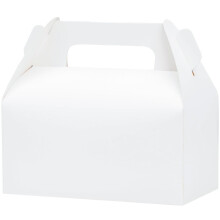 UnicoPak 30 Pack White Party Food Boxes Party Bags Boxes for Sweets Treats Lunch Goodie Cookie Toys for Kids Birthday, 16.5x9x10 cm