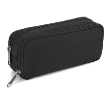 SUHAI 1 Pcs Zipper Black Large Pencil Case,Black Durable Stationery PencilCase Bag,Multifunctional PencilCase Bag PenBag for School College Office Ad