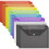 Plastic Wallets Folders - 40 Pack A4 Coloured Document Folder Plastic Popper Wallet with Button Closure - AVARTEK 1