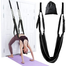 Yoga Stretching Strap, Adjustable Height Leg Stretcher Waist Back Stretch Band, Exercises Door Flexibility Tensile Trainer for Rehab Pilates Dance Sp