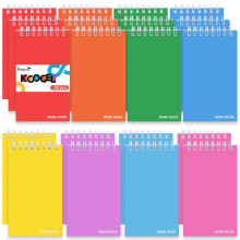 Koogel 20 Pack Pocket Notebook, 35 Inch Spiral Lined Small Notebook, Colourful Mini Notepads for School Office, Party Bag & End of Term Kids Gifts