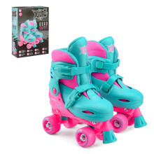 Xootz Kids Quad Skates Beginner Adjustable Roller Girls Pink