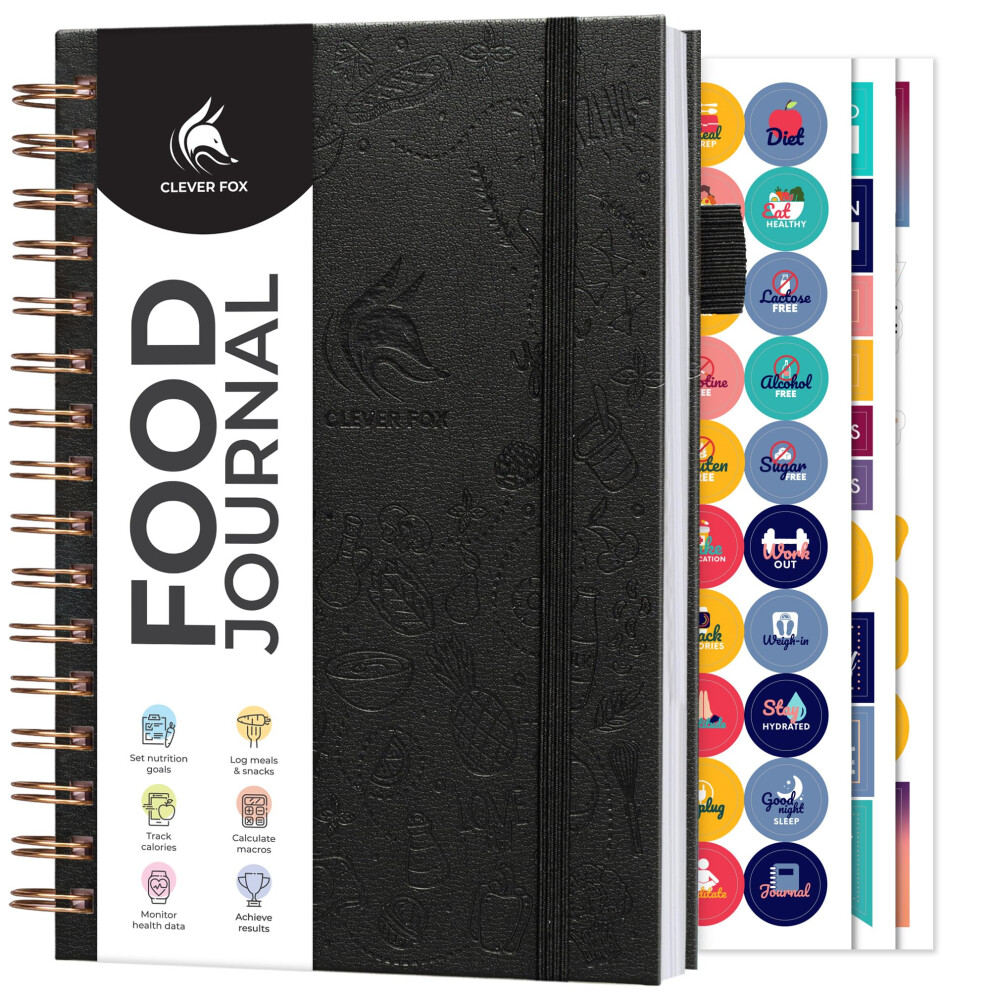 Photos - Other Office Equipment Clever Fox Food Journal Spiral - Daily Food Diary, Meal Prep Planner to Track Calories & Nutrients, Weight Loss Tracker Note 