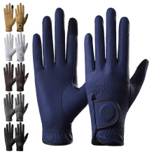 AF EQUESTRIAN Ladies Horse Riding Gloves Equestrian Premium Synthetic Leather Sui Sereno Ladies Gloves Snake Skin Design (Blue, Large)