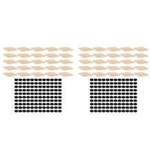 50 Pack Unfinished Wood Coasters, 4 Inch Blank Wooden Coasters Crafts Coasters with Non-Slip Silicon Dots Square
