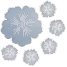 Resin Casting Set - Silicone Molds Epoxy Resin Coasters for Uv Resin Art