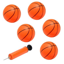 TUBAWD 5Pcs Set Mini Basketball, Basketball, 4.7" Small Basketball Set with Included Pump and Needle Basketball for Family Indoor and Outdoor Play Po