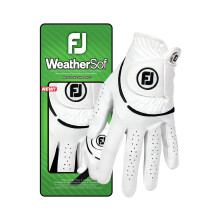 FootJoy WeatherSof Women's Golf Glove, White/Black, Right Hand (for Left Handed Golfer), L EU