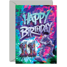 11th Birthday Cards for Boys Girls - Epic Gamer - Happy Birthday Card for 11 Year Old Boy Girl Granddaughter Brother Sister Nephew, A5 Bday Greeting