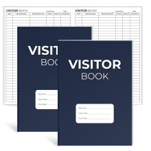 2 Pcs Visitor Log Book A4 Visitors Book Sign in and Out 64 Pages Each Address Book Hardback Guest BookFor Business Offices School Tracking 4224 Entri