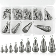 Peaken 25pcs Fishing Weights,9 Size Mixed 3.5g 5g 7g 10g 15g 20g 30g