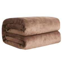 Fleece Throw Blanket Light Brown Soft Lightweight