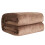 Fleece Throw Blanket Light Brown Soft Lightweight 1