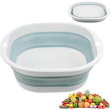 flintronic 3.5L Collapsible Washing Up Bowl, Folding Hand Wash Basin, Portable Silicone Laundry Tub, Space Saving Multipurpose Outdoor Travel Basin f