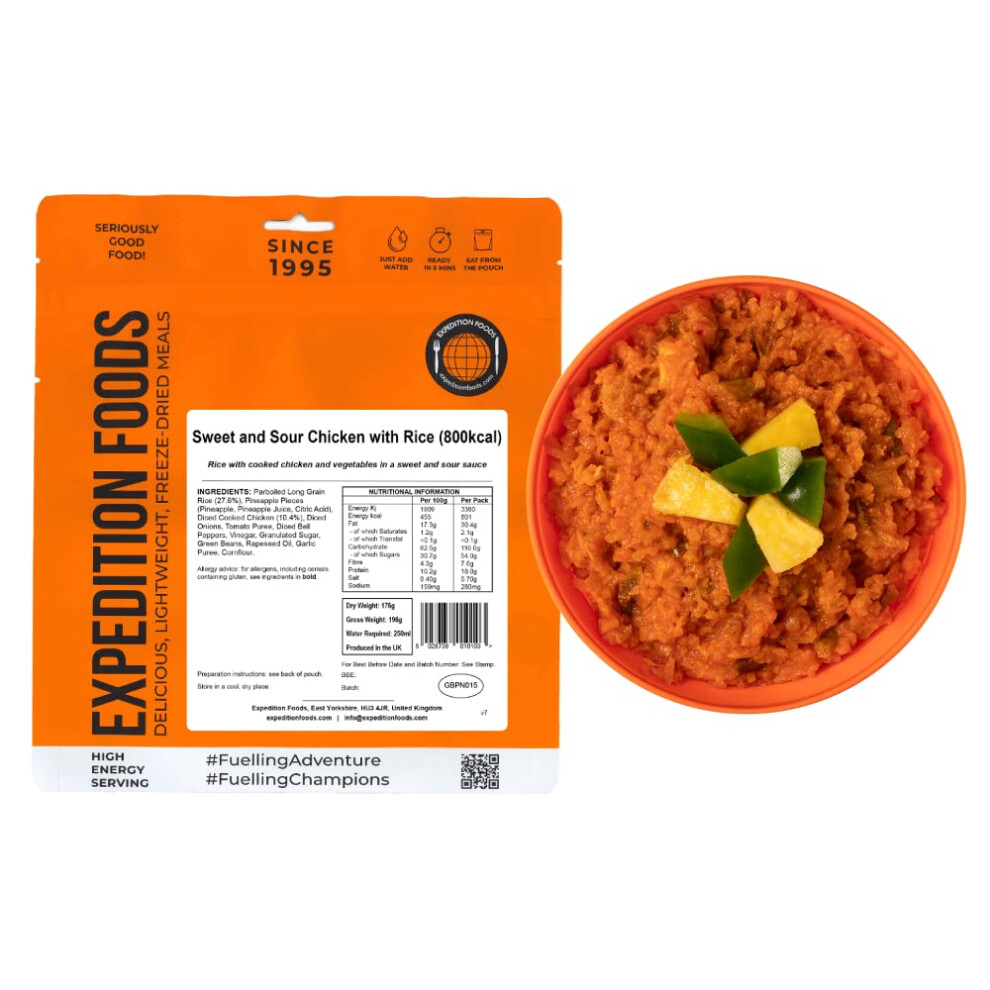 Photos - Other for Recreation EXPEDITION FOODS Sweet and Sour Chicken with Rice  | Freeze-Dried Camping & Hiking Food(High Energy Serving / 800KCAL)