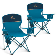 ALPHA CAMP Set of 2 Folding Camping Chairs Lightweight Picnic Chair