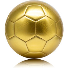 32 Panel Gold Plain Football, Size 5 - Metallic Golden Soccer Ball